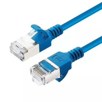 Microconnect V-FTP6A005B-SLIM tinklo kabelis mėlynas 0,5 m Cat6a U/FTP (STP)