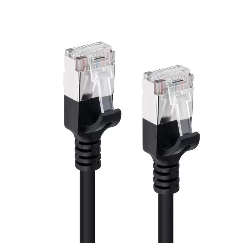 Microconnect V-FTP6A075S-SLIM tinklo kabelis, juodas, 7,5 m, Cat6a, U/FTP (STP)