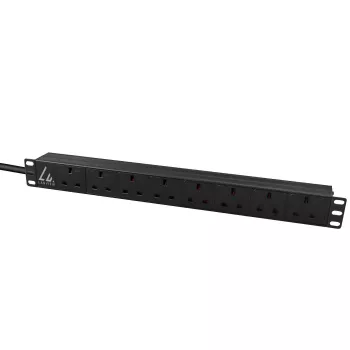 Lanview LVR-3MUK-SPD-UK8 srovės skirstytuvas (PDU) 8 AC lizdai 1.4U juodas