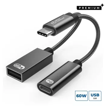 Vaizdo kabelio adapteris Microconnect MC-USBC-CFAF 0,13 m USB-C (vyriškas) į USB-C (moteriškas)