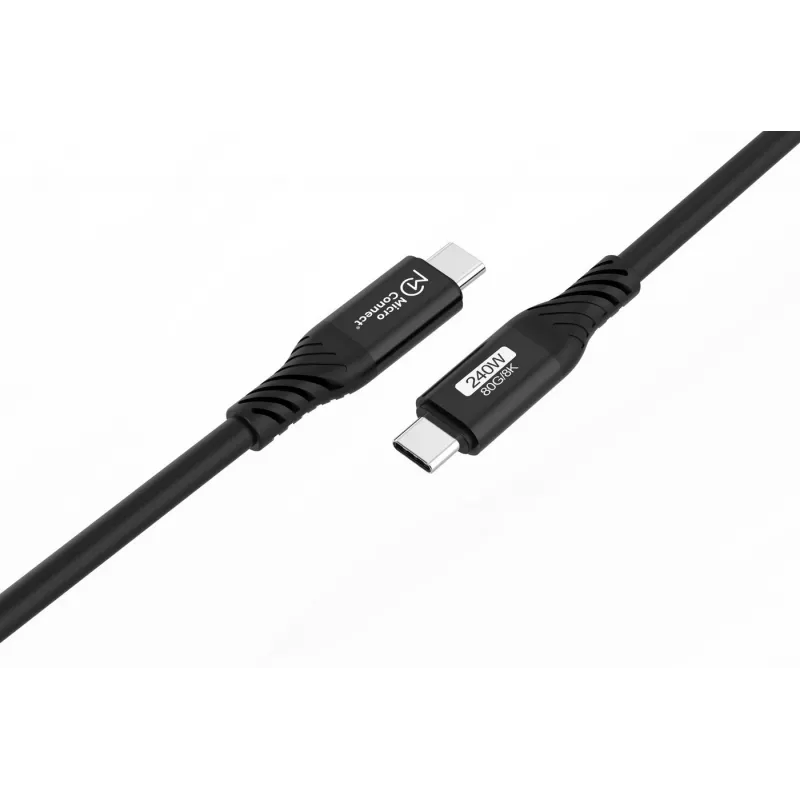 Microconnect USB4CC1-240W-80GBPS USB-C kabelis USB4 Gen 3x2 1 m juodas
