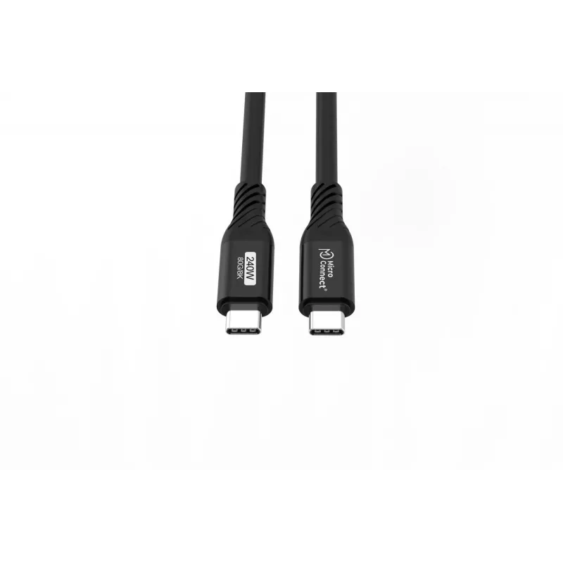 Microconnect USB4CC1-240W-80GBPS USB-C kabelis USB4 Gen 3x2 1 m juodas