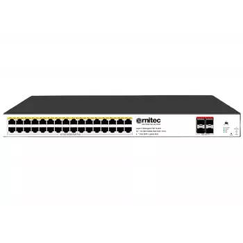 Valdomas tinklo jungiklis ERNITEC ELECTRA-M232-1GB-460W — 36 prievadų, 1 Gb, 460 W PoE biudžetas