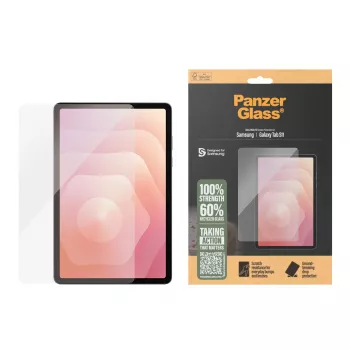 PanzerGlass apsauginis stiklas Samsung Galaxy Tab S11 — grūdintas stiklas, PET, silikonas, Ultra-Wide Fit, skaidrus