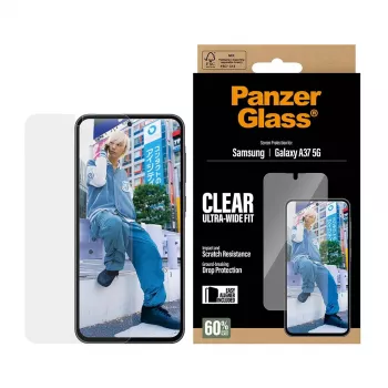 PanzerGlass Screen Protector Ultra-Wide Fit, skaidrus, atsparus įbrėžimams, Samsung Galaxy A37 5G