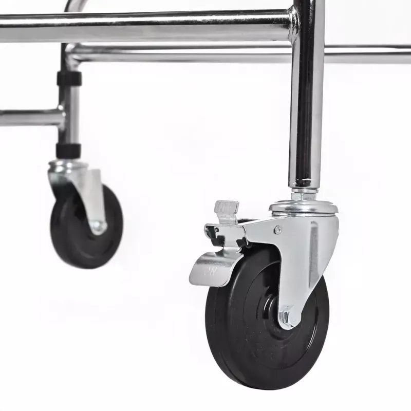 Reabilitacinis aukštas vaikštynė ActionMed B200AM – atraminė stovėsena su sėdyne, 4 ratai, reguliuojamas aukštis 100–125 cm, maks. apkrova 120 kg, rėmo plotis 65 cm