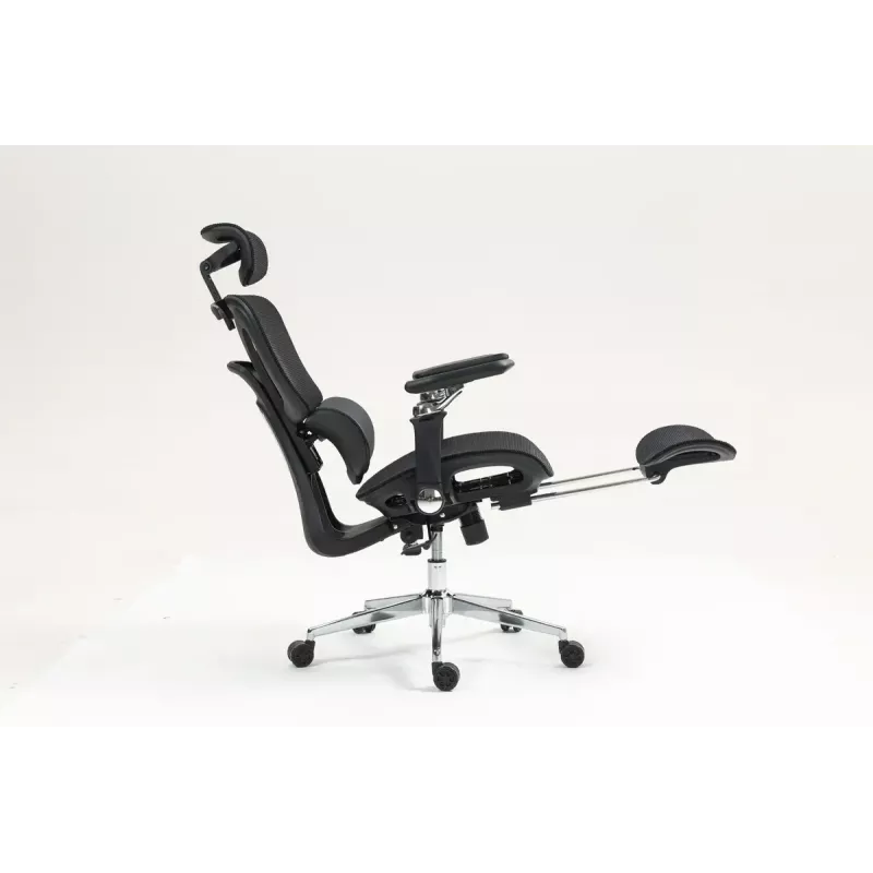 Ergonominė biuro kėdė ActiveJet YK848 – tinklinis atlošas ir sėdynė, juoda, atlošas 50,5×57 cm, sėdynės plotis 48,5 cm