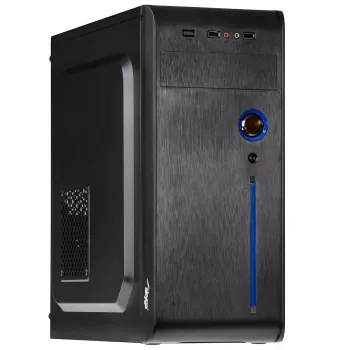 Korpusas Akyga AK939BL Midi Tower – ATX/Micro-ATX, 3×3.5 colio + 3×2.5 colio lizdai, GPU iki 385 mm, USB 2.0