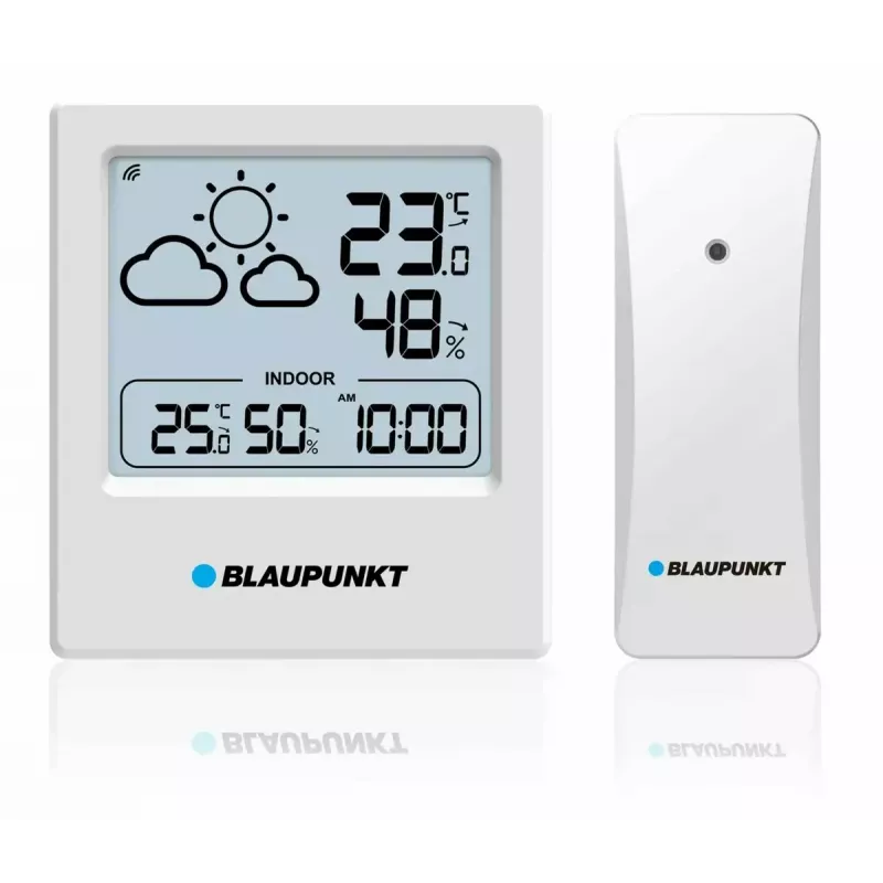Oro stotelė BLAUPUNKT WS10WH – belaidis vidaus / lauko temperatūros ir drėgmės matuoklis