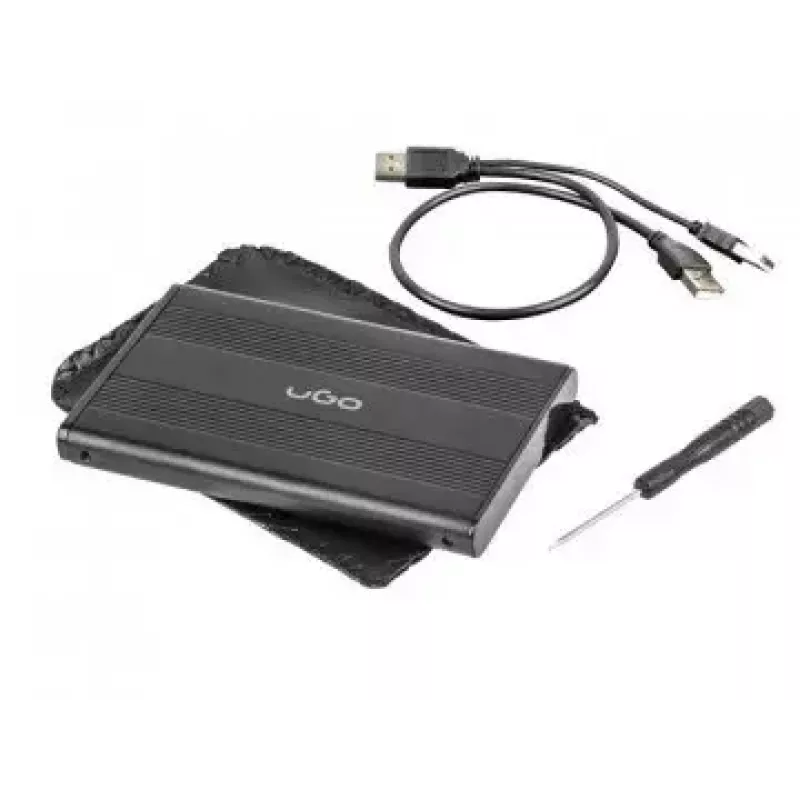 Išorinis HDD/SSD dėklas uGo Marapi S120 Black 2,5 colio