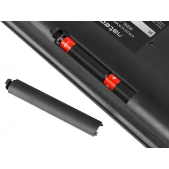Belaidis klaviatūros ir pelės rinkinys NATEC Stingray NZB-1440 — RF belaidis, pilno dydžio 108 klavišų QWERTY, JAV anglų, juodas