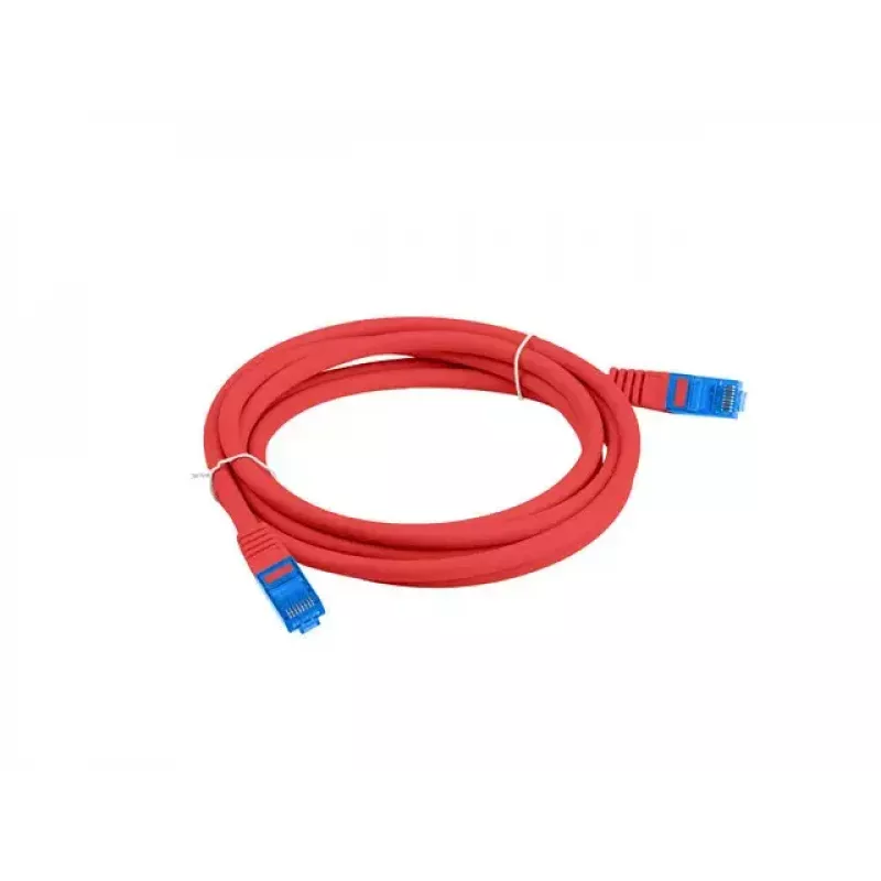 LANBERG RJ-45 Cat6a jungiamasis kabelis PCF6A-10CC-0100-R, 1 m, S/FTP, CCA, LSZH, raudonas