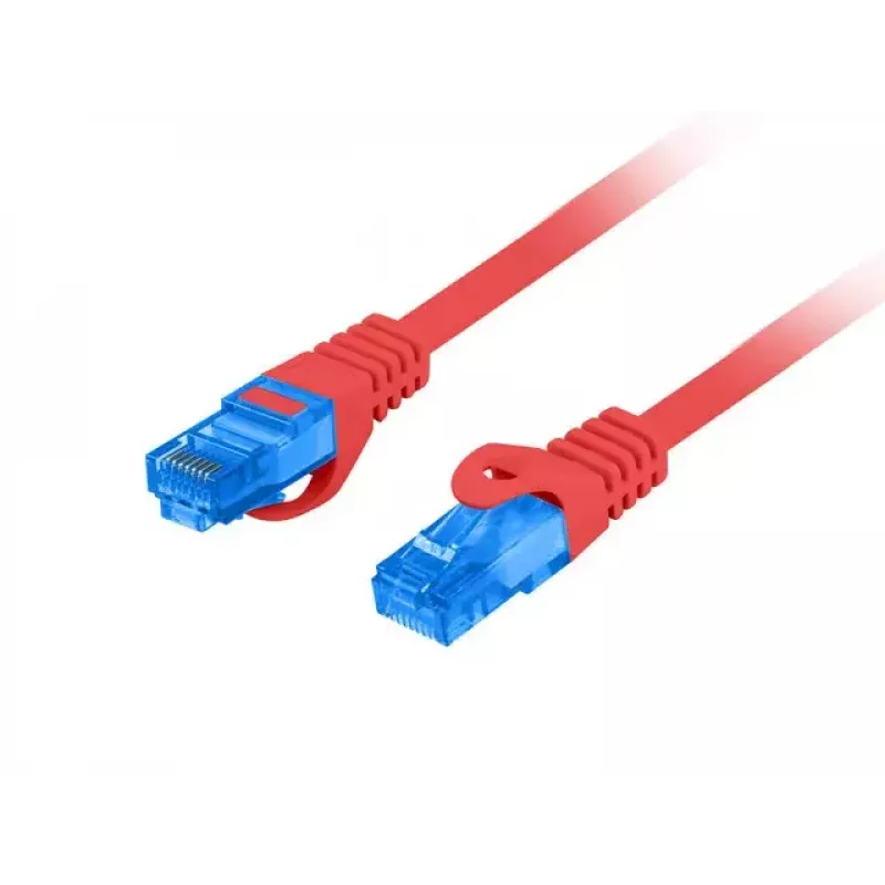 LANBERG RJ-45 Cat6a jungiamasis kabelis PCF6A-10CC-0100-R, 1 m, S/FTP, CCA, LSZH, raudonas
