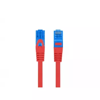 LANBERG RJ-45 Cat6a jungiamasis kabelis PCF6A-10CC-0100-R, 1 m, S/FTP, CCA, LSZH, raudonas