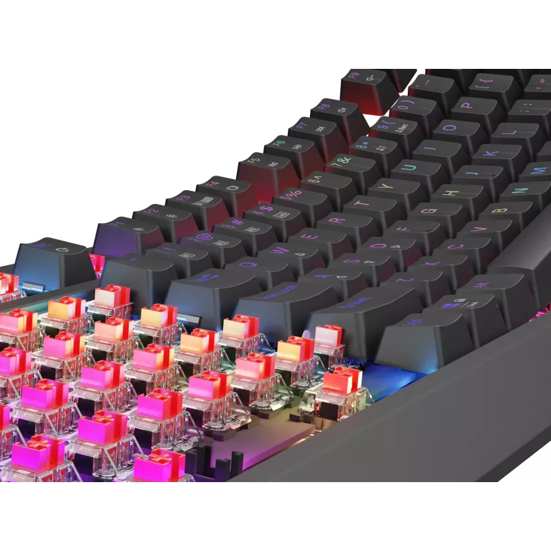 GENESIS Thor 230 TKL klaviatūra žaidimams USB + RF belaidis + Bluetooth QWERTY Juoda