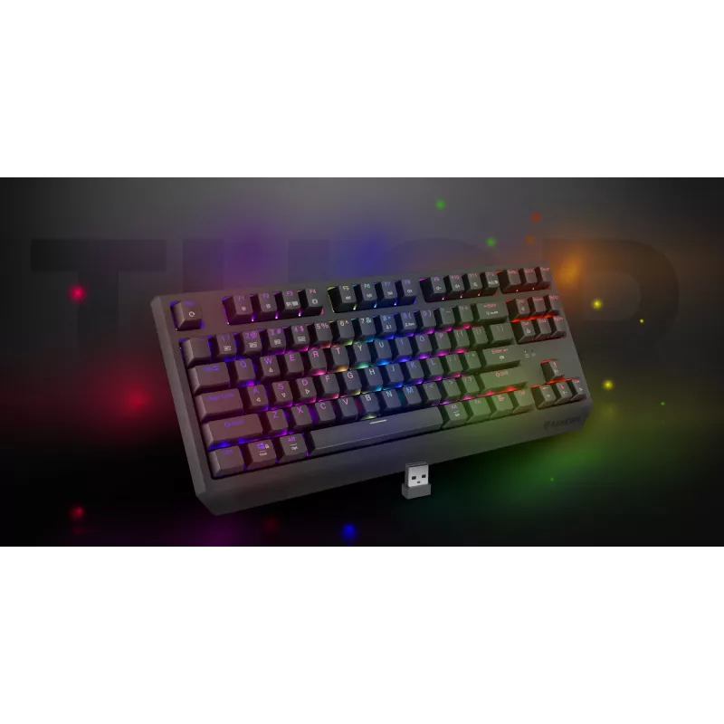 GENESIS Thor 230 TKL klaviatūra žaidimams USB + RF belaidis + Bluetooth QWERTY Juoda