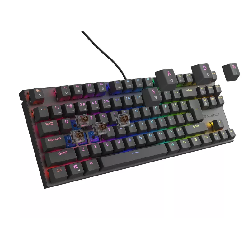 GENESIS Thor 303 TKL klaviatūra Gaming USB QWERTY US English Juoda