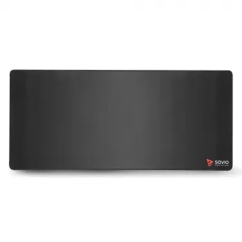 Pelėdos kilimėlis SAVIO Black Edition Turbo Dynamic XL — žaidimų audinys/guma 900×400×3 mm, susiūti kraštai, neslystantis pagrindas