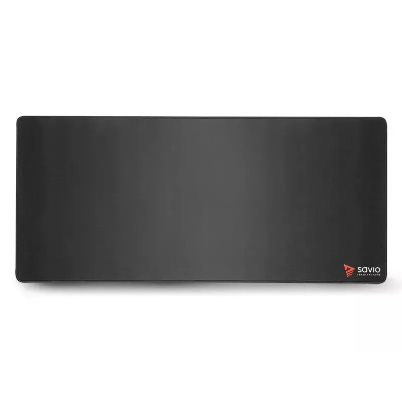 Pelėdos kilimėlis SAVIO Black Edition Turbo Dynamic XL — žaidimų audinys/guma 900×400×3 mm, susiūti kraštai, neslystantis pagrindas
