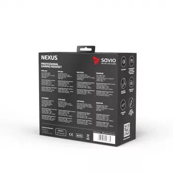 Ausinės Savio NEXUS Wired Gaming juodos