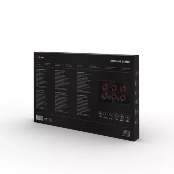 Aušinimo stovas nešiojamam kompiuteriui SAVIO COS-01 su 6 foniniais ventiliatoriais 2000 RPM, USB 2.0, iki 17,3 colių