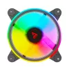 120 mm ARGB ventiliatoriaus 4 rinkinys SAVIO FAN-01 su valdikliu ir nuotolinio valdymo pultu, 12 V, 1200 RPM, 25 dB (juoda)
