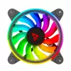 120 mm ARGB ventiliatoriaus 4 rinkinys SAVIO FAN-01 su valdikliu ir nuotolinio valdymo pultu, 12 V, 1200 RPM, 25 dB (juoda)