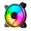 120 mm ARGB ventiliatoriaus 4 rinkinys SAVIO FAN-01 su valdikliu ir nuotolinio valdymo pultu, 12 V, 1200 RPM, 25 dB (juoda)