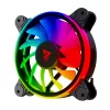 120 mm ARGB ventiliatoriaus 4 rinkinys SAVIO FAN-01 su valdikliu ir nuotolinio valdymo pultu, 12 V, 1200 RPM, 25 dB (juoda)