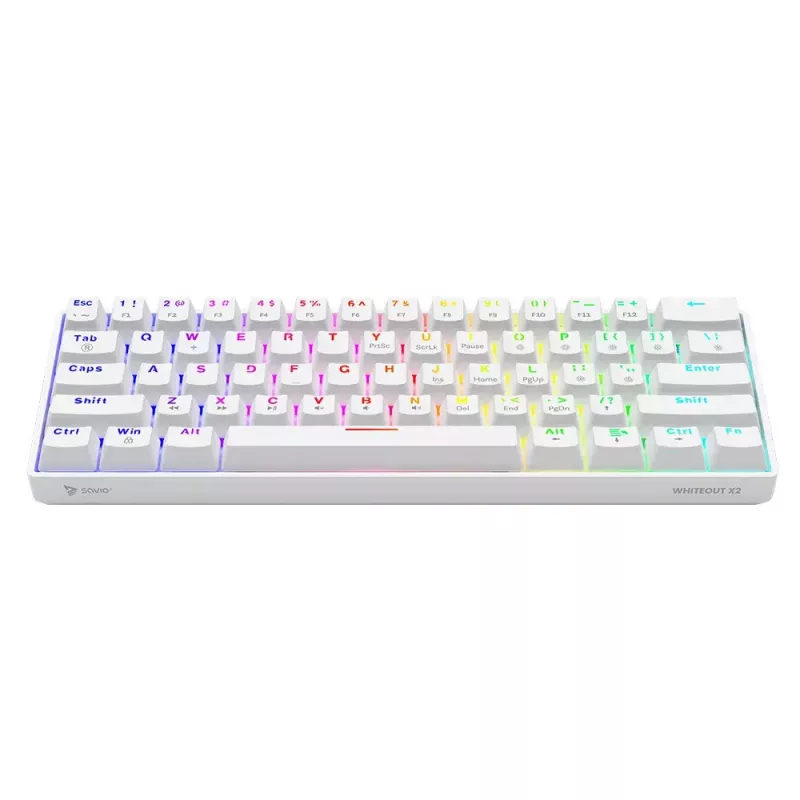 Mechaninė klaviatūra Savio WHITEOUT X2 RED Gaming USB QWERTY 61 klavišų