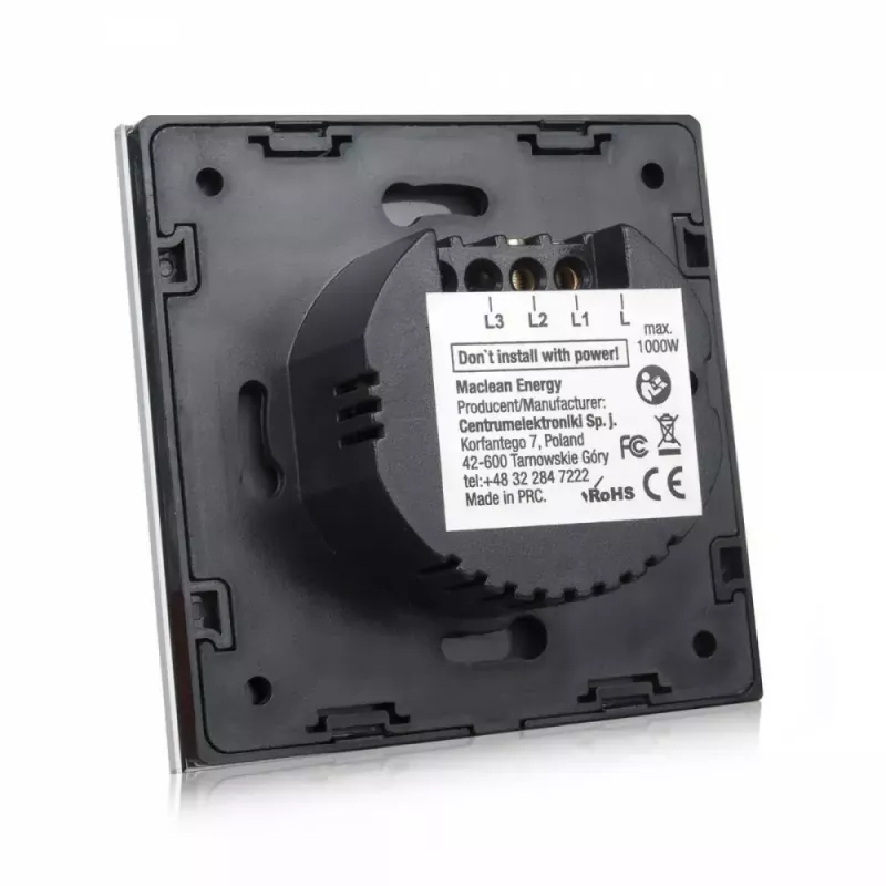 Liečiamas šviesos jungiklis MACLEAN MCE703W, stiklinė panelė, 1 grupė, 220V