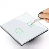 Liečiamas šviesos jungiklis MACLEAN MCE703W, stiklinė panelė, 1 grupė, 220V