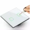 Liečiamas šviesos jungiklis MACLEAN MCE703W, stiklinė panelė, 1 grupė, 220V