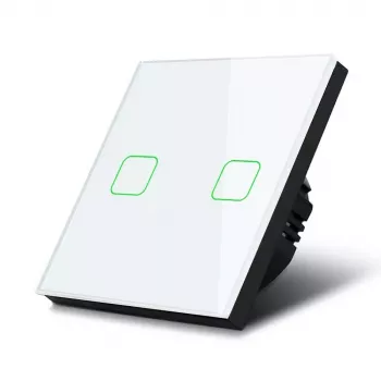 Liečiamas šviesos jungiklis MACLEAN MCE703W, stiklinė panelė, 1 grupė, 220V