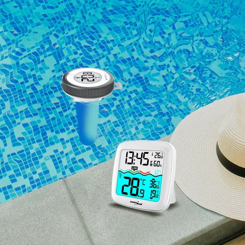 Belaidis baseino temperatūros jutiklis GreenBlue GB216 IPX7 vandeniui atsparus