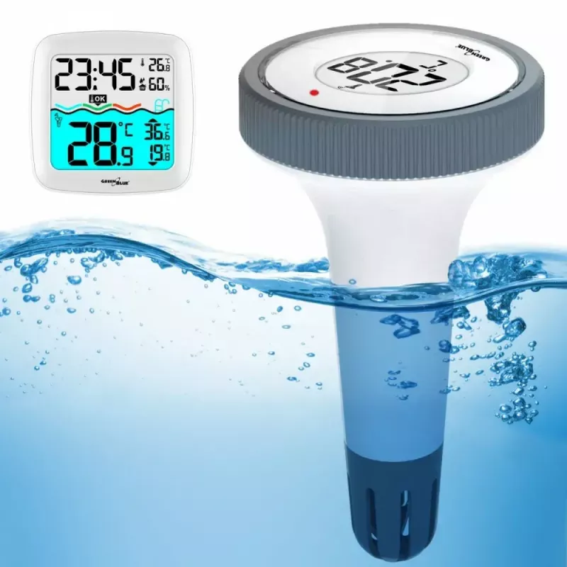 Belaidis baseino temperatūros jutiklis GreenBlue GB216 IPX7 vandeniui atsparus