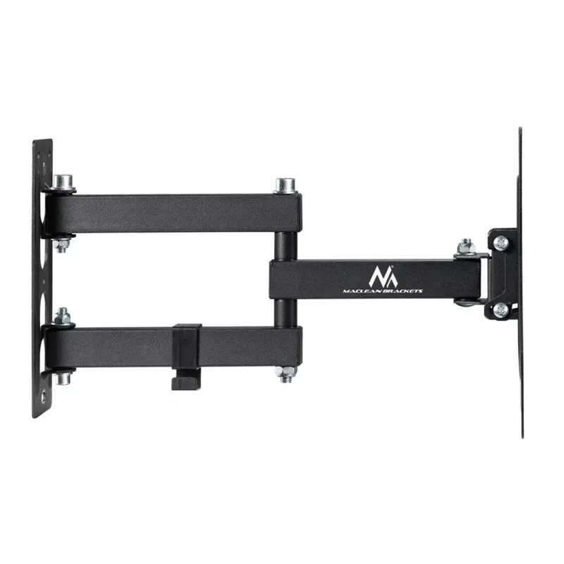Sieninis laikiklis MACLEAN MC-700N VESA 200x200, 23–43 colių ekranams, max 30 kg, juodas