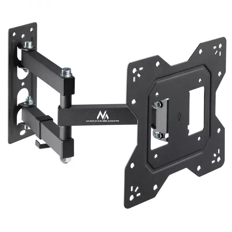 Sieninis laikiklis MACLEAN MC-700N VESA 200x200, 23–43 colių ekranams, max 30 kg, juodas