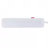 Maitinimo juosta MACLEAN MCE393 W — 4 lizdai + 3×USB, 110–240V, 2,1A USB, 2500W, 3 m, balta