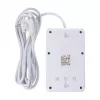 Maitinimo juosta MACLEAN MCE393 W — 4 lizdai + 3×USB, 110–240V, 2,1A USB, 2500W, 3 m, balta