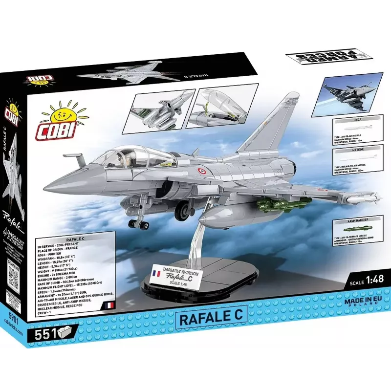 Konstrukcinis blokų rinkinys Cobi Rafale C, 551 detalė, modelis COBl-5901
