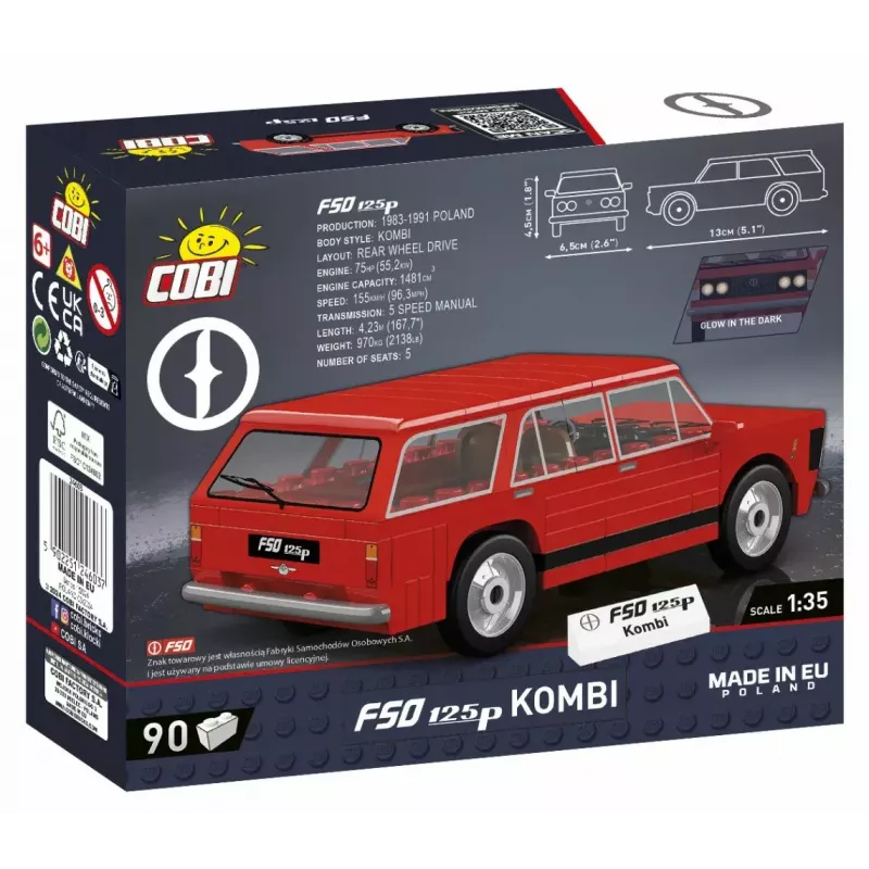 Statybinis blokelių rinkinys Cobi Blocks FSO 125p 90 blokelių COBI-24603 – 90 plastikinių konstrukcinių blokelių