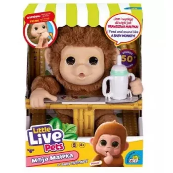 Interaktyvus žaislas Cobi Little Live Pets Monkey MO-26613 – beždžionėlė su garsais ir judesiais