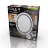 Veidrodis su LED apšvietimu laisvai pastatomas apvalus baltas Adler AD 2168
