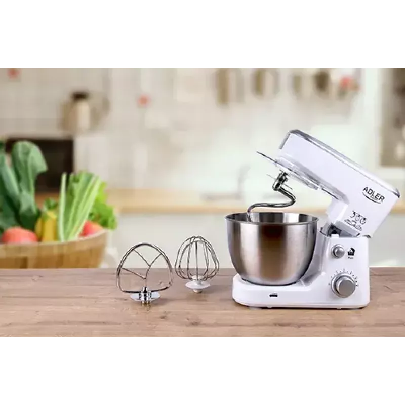 Virtuvinis kombainas ADLER AD 4216, 500 W, 4 L nerūdijančio plieno dubuo, baltas