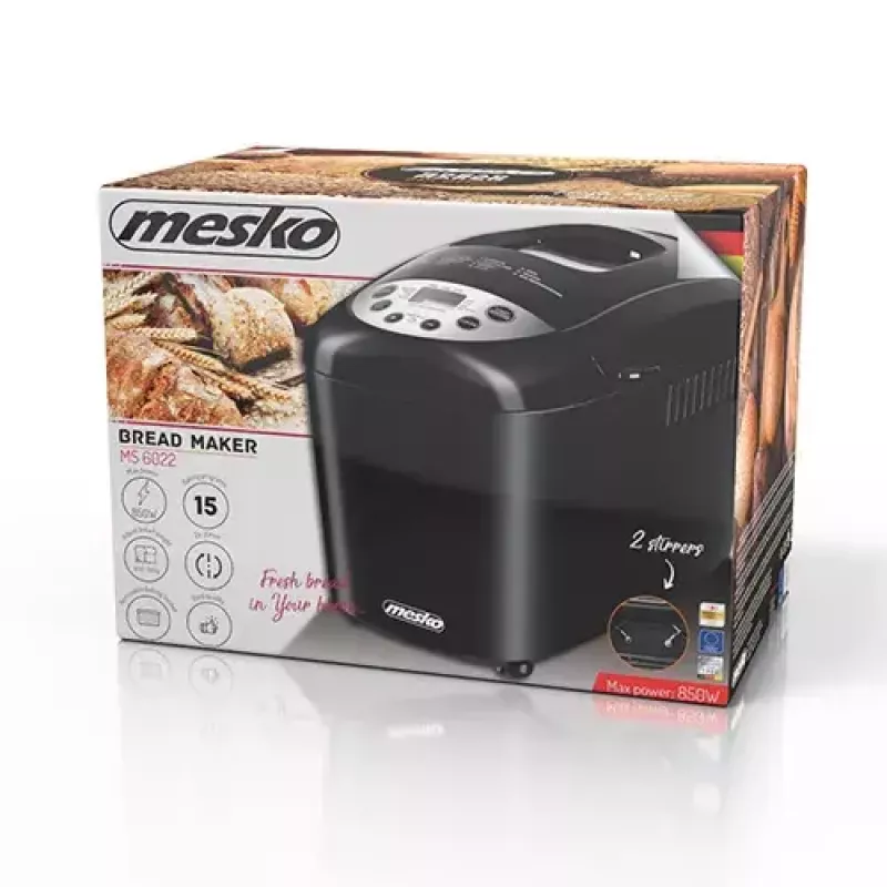 Kepimo aparatas Mesko Home MS 6022 850 W juodas su skaitmeniniu laikmačiu