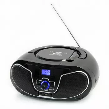 Nešiojamas boombox MANTA BBX007 su Bluetooth 5.0, FM radiju (87.5–108 MHz), LCD, teleskopine antena