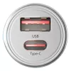 Automobilinis įkroviklis 3MK Hyper Car Charger 30W sidabrinis