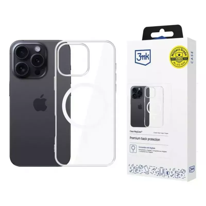 3MK Clear MagCase pro permatomas apsauginis dėklas Apple iPhone 16 Pro