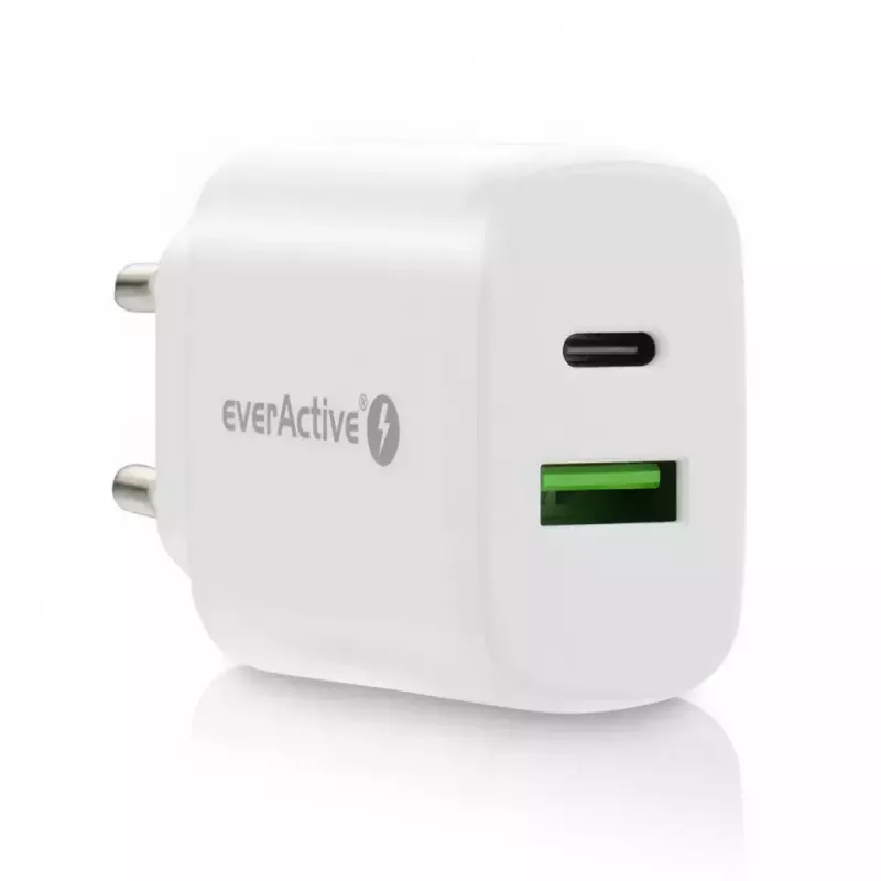 USB-C įkroviklis everActive SC-370Q 25W QC3.0 greitasis įkrovimas